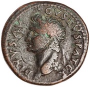 As - Augustus IMP D CAES AVG RESTITVIT S C obverse image