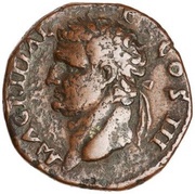 As - Agrippa IMP D AVG REST S C; Neptune obverse image