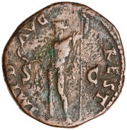 As - Agrippa IMP D AVG REST S C; Neptune, Rome, 81-82 reverse image