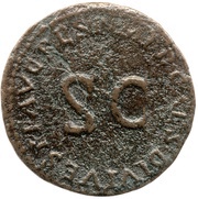 As - Tiberius IMP D CAES DIVI VESP F AVG REST, Rome, 81-82 reverse image