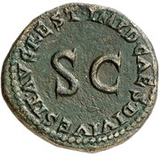 As - Germanicus IMP D CAES DIVI VESP F AVG REST, Rome, 81-82 reverse image