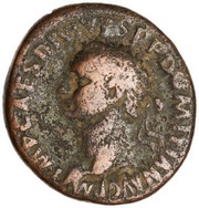 As - Domitian TR P COS VIII DES VIIII P P S C; Minerva obverse image