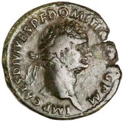 As - Domitian TR P COS VIII DES VIIII P P S C; Minerva obverse image
