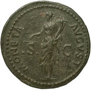 As - Domitian MONETA AVGVST S C; Moneta, Rome, 84 reverse image