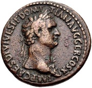 As - Domitian S C; Victory obverse image