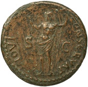As - Domitian IOVI CONSERVAT S C; Jupiter, Rome, 84 reverse image