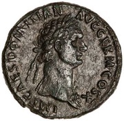 As - Domitian IOVI CONSERVATORI S C; Jupiter obverse image