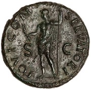 As - Domitian IOVI CONSERVATORI S C; Jupiter, Rome, 84 reverse image