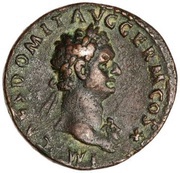 As - Domitian IOVI CONSERVATORI S C; Jupiter obverse image