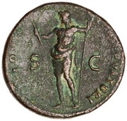 As - Domitian IOVI CONSERVATORI S C; Jupiter, Rome, 84 reverse image