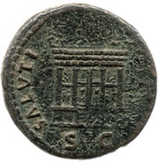 As - Domitian SALVTI AVGVST S C, Rome, 84 reverse image