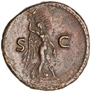 As - Domitian S C; Victory, Rome, 84 reverse image