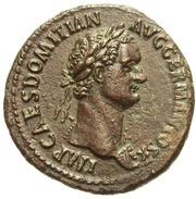 As - Domitian S C; Victory obverse image