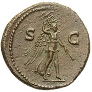 As - Domitian S C; Victory, Rome, 84 reverse image