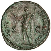 As - Domitian IOVI CONSERVAT S C; Jupiter, Rome, 85 reverse image