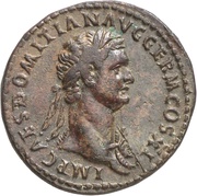 As - Domitian MONETA AVGVST S C; Moneta obverse image