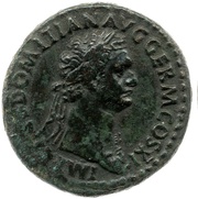 As - Domitian SALVTI AVGVSTI S C obverse image