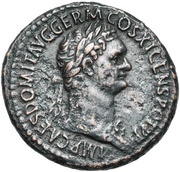 As - Domitian IVPPITER CONSERV S C; Jupiter obverse image