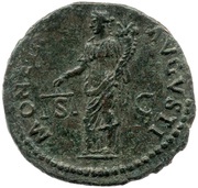 As - Domitian MONETA AVGVSTI S C; Moneta, Rome, 85 reverse image