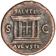 As - Domitian SALVTI AVGVSTI S C, Rome, 85 reverse image
