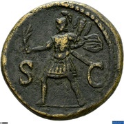 As - Domitian S C; Mars and Victory, Rome, 85 reverse image