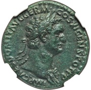 As - Domitian S C; Victory obverse image