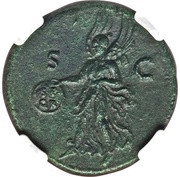 As - Domitian S C; Victory, Rome, 85 reverse image