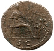 As - Domitian ANNONA AVG S C; Annona, Rome, 85 reverse image