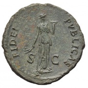As - Domitian FIDEI PVBLICAE S C; Fides, Rome, 85 reverse image