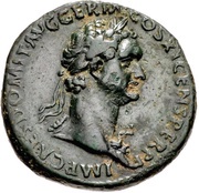 As - Domitian FORTVNAE AVGVSTI S C; Fortuna obverse image