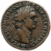 As - Domitian ANNONA AVG S C; Annona obverse image