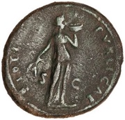 As - Domitian FIDEI PVBLICAE S C; Fides, Rome, 86 reverse image