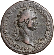 As - Domitian FORTVNAE AVGVSTI S C; Fortuna obverse image