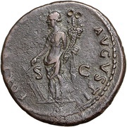 As - Domitian FORTVNAE AVGVSTI S C; Fortuna, Rome, 86 reverse image