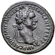 As - Domitian FORTVNAE AVGVSTI S C; Fortuna obverse image