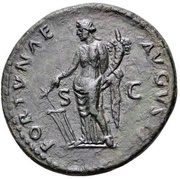 As - Domitian FORTVNAE AVGVSTI S C; Fortuna, Rome, 86 reverse image