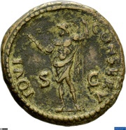 As - Domitian IOVI CONSERV S C; Jupiter, Rome, 86 reverse image