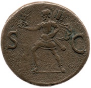 As - Domitian S C; Mars and Victory, Rome, 86 reverse image