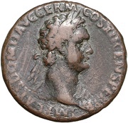 As - Domitian S C; Victory obverse image