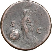 As - Domitian S C; Victory, Rome, 86 reverse image