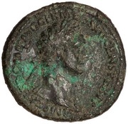 As - Domitian VIRTVTI AVGVSTI S C; Virtus obverse image