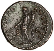 As - Domitian FORTVNAE AVGVSTI S C; Fortuna, Rome, 87 reverse image