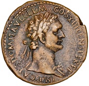 As - Domitian FORTVNAE AVGVSTI S C; Fortuna obverse image