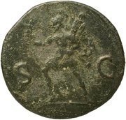 As - Domitian S C; Mars and Victory, Rome, 87 reverse image