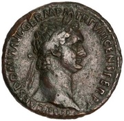 As - Domitian COS XIIII LVD SAEC FEC S C obverse image