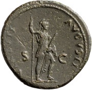 As - Domitian VIRTVTI AVGVSTI S C; Virtus, Rome, 88 reverse image
