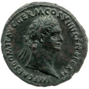 As - Domitian ANNONA AVG S C; Annona obverse image