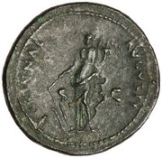 As - Domitian FORTVNAE AVGVSTI S C; Fortuna, Rome, 88-89 reverse image