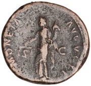 As - Domitian MONETA AVGVSTI S C; Moneta, Rome, 95-96 reverse image