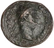 As - Domitian VIRTVTI AVGVSTI S C; Virtus obverse image